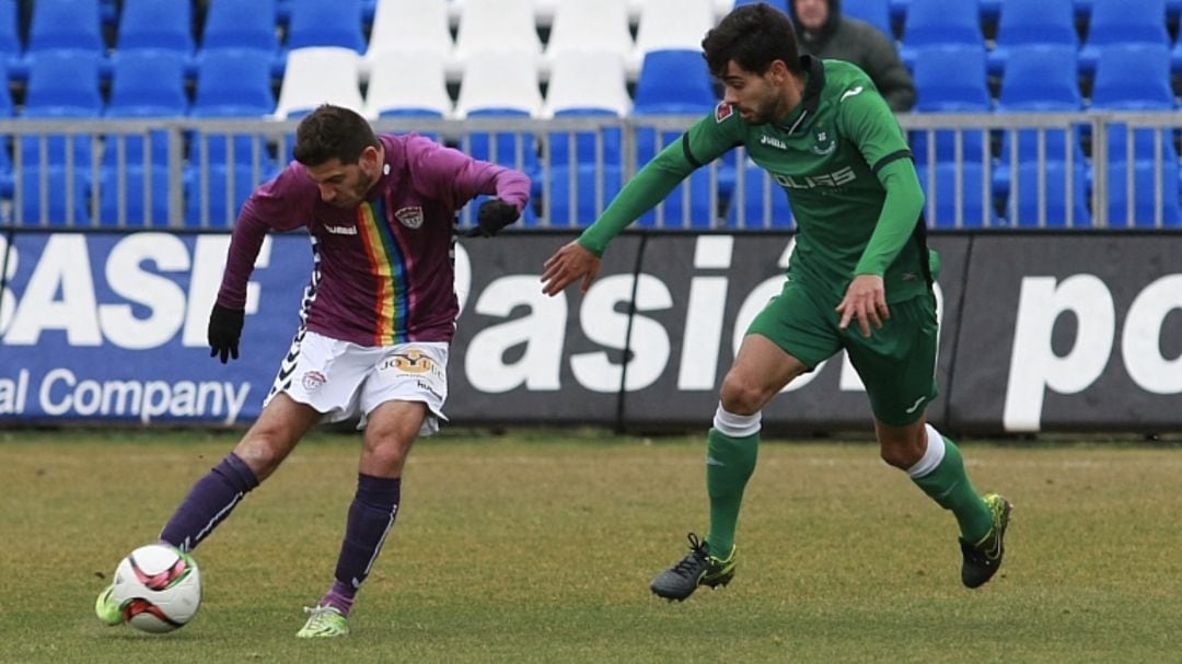 Imagen del anterior derbi regional entre Guadalajara y Toledo en el Pedro Escartín (1-1, temp 2015-16)