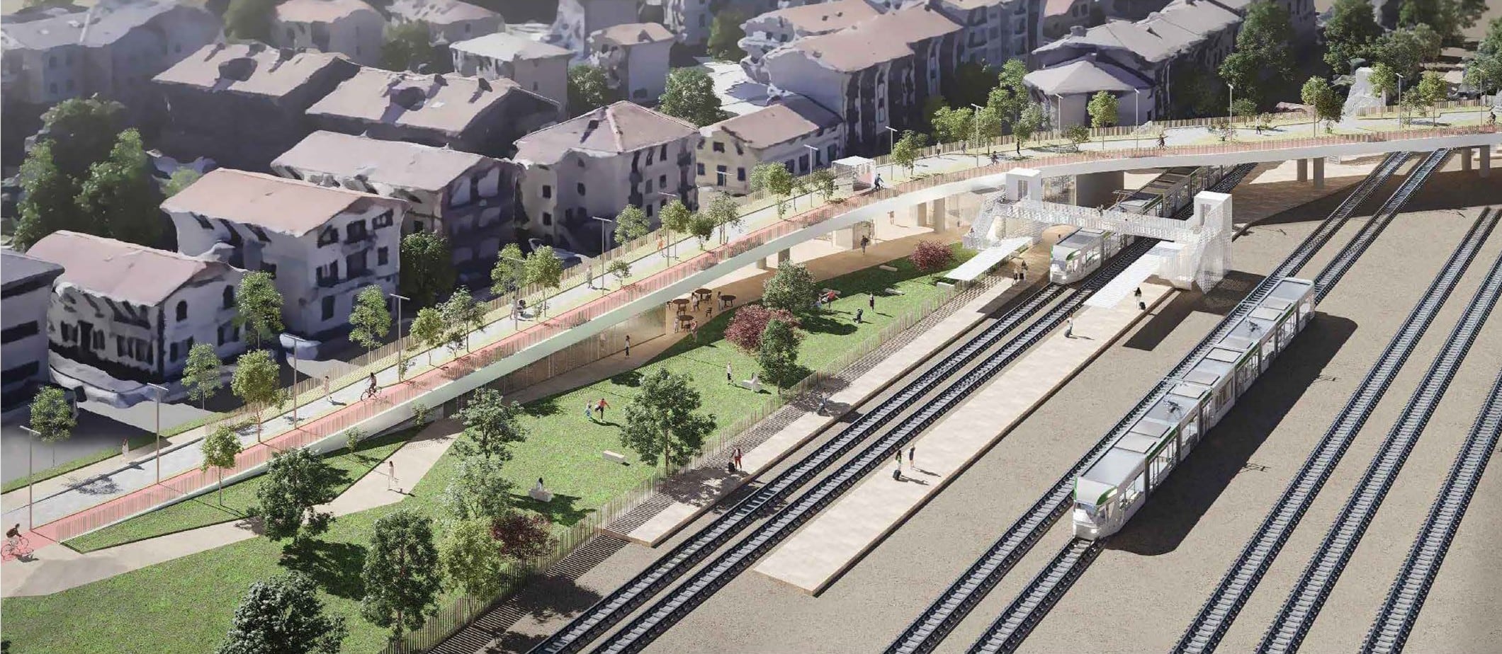 Imagen de la futura conexión de la Avenida de Elizatxo.