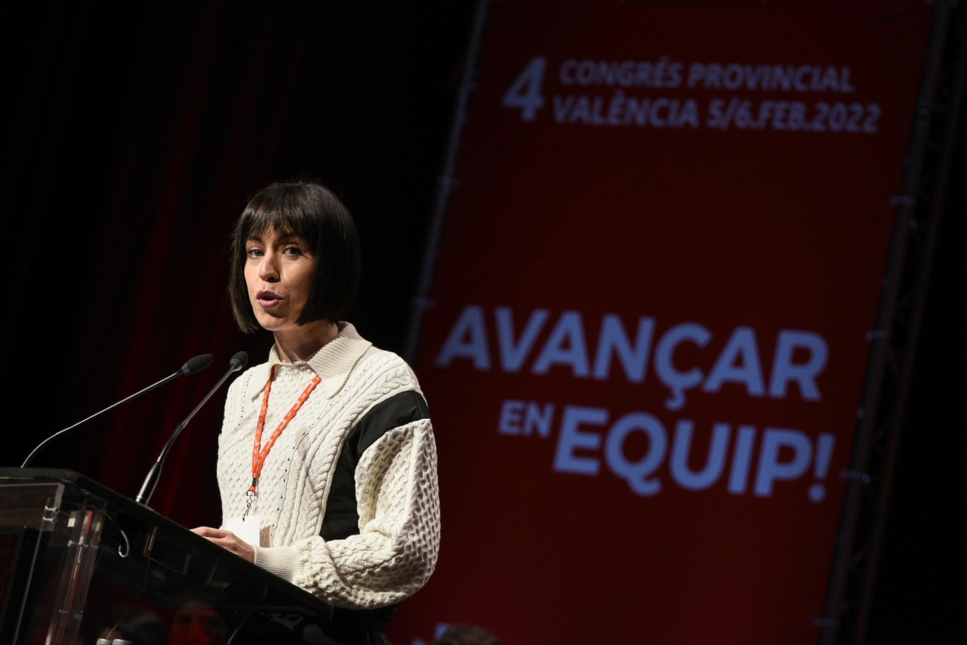 Diana Morant, en el congreso  provincial del PSPV PSOE en València