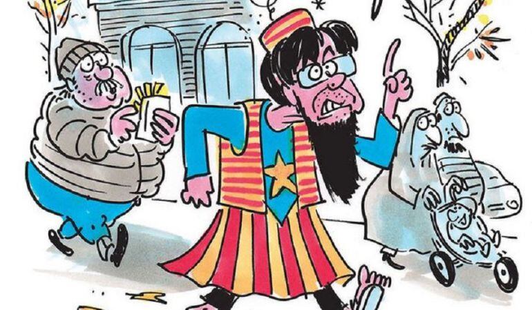 Charlie Hebdo retrata a Puigdemont.