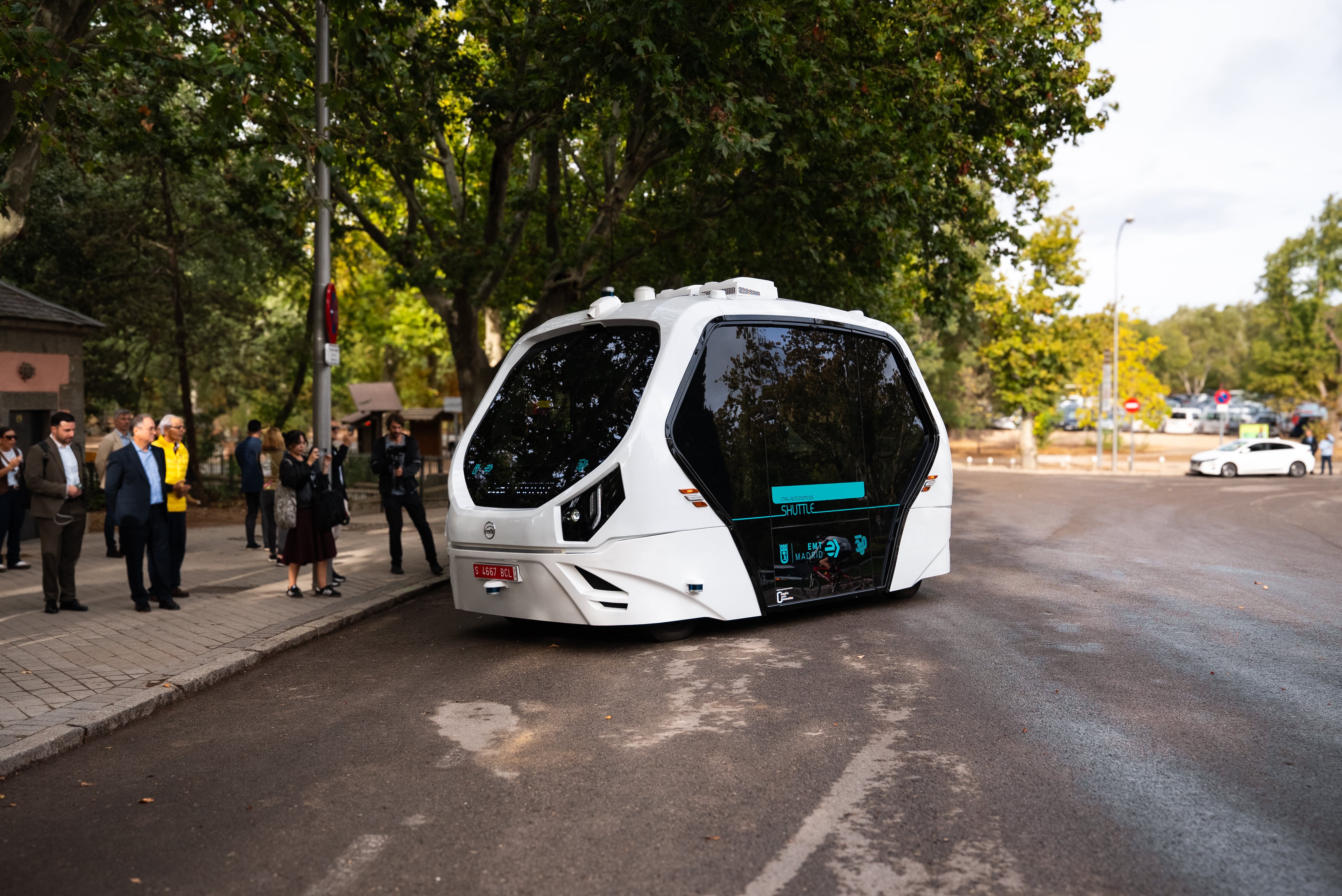 Vehículo autónomo del CTAG en Casa de Campo