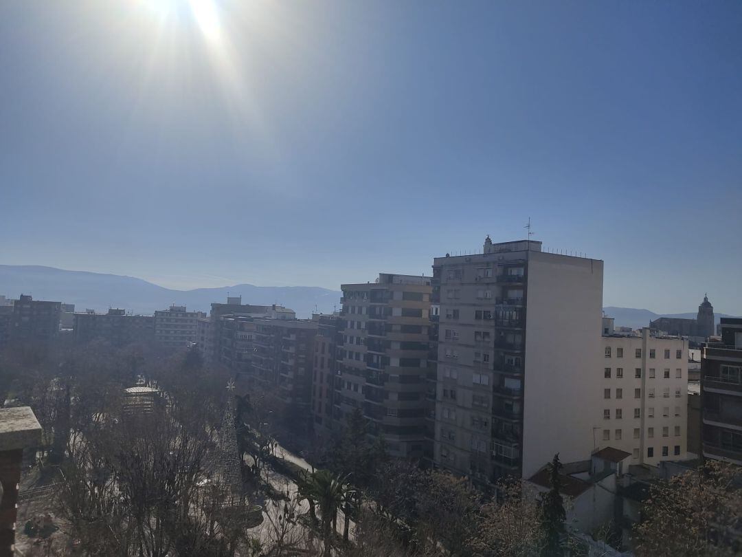 Brumas sobre la zona centro de Puertollano