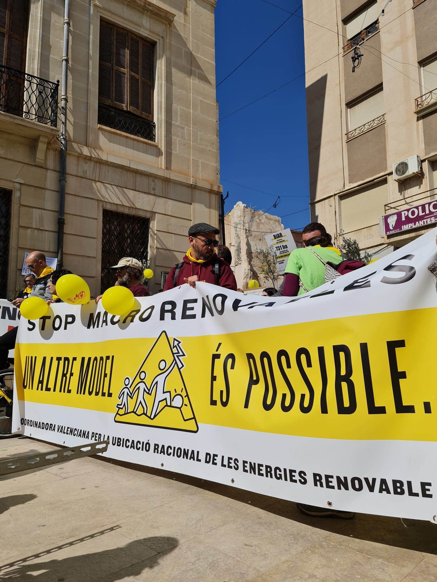 Fotografía Plataforma Stop Plan Solar-Manifestación en Monóvar contra las plantas solares en el Alto y Medio Vinalopó