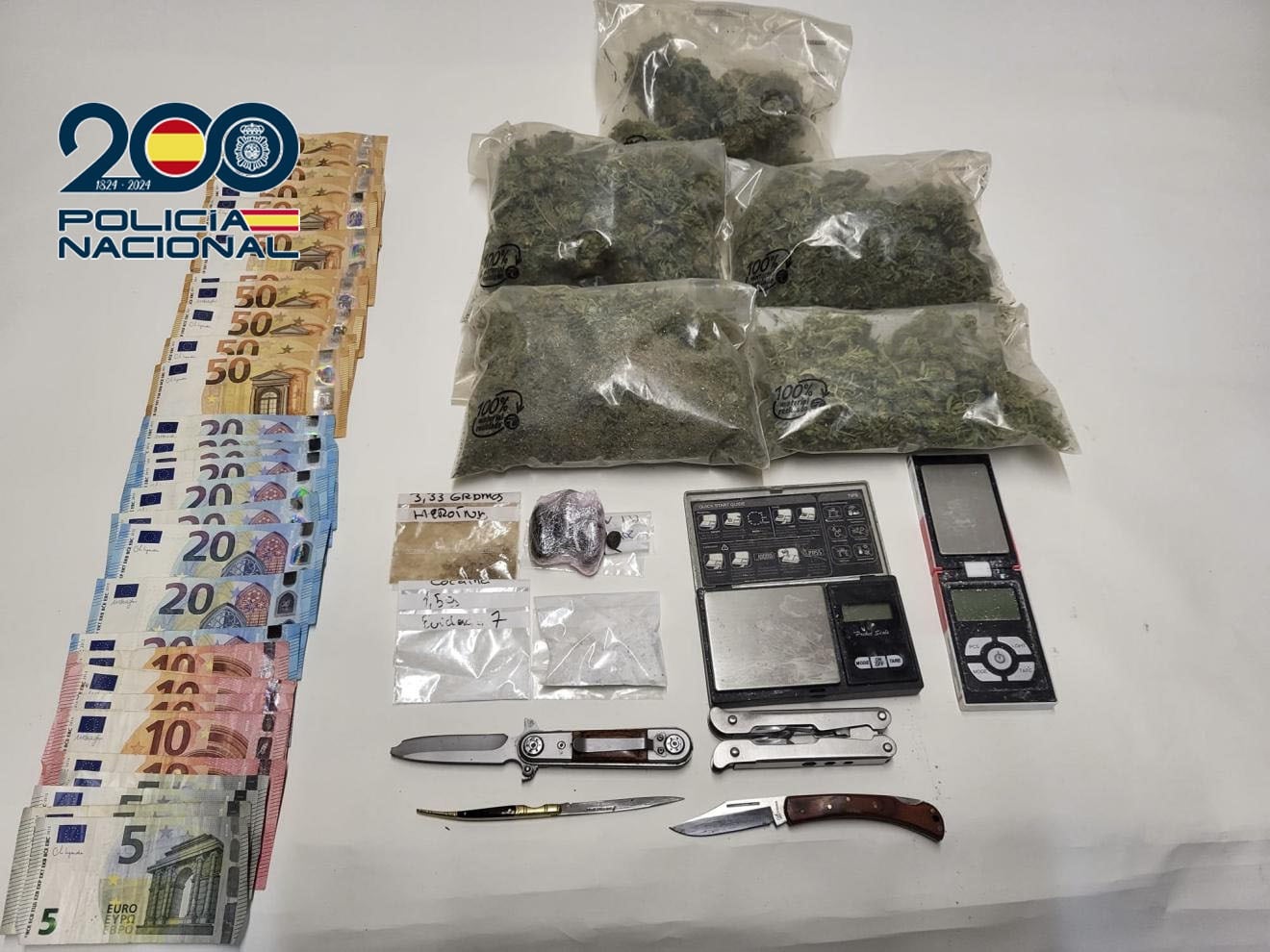 Efectos intervenidos por la Policía durante la operación