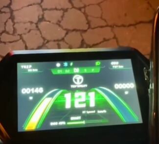 Imagen de la prueba realizada al patinete/Fuente: Policía Local de Onda