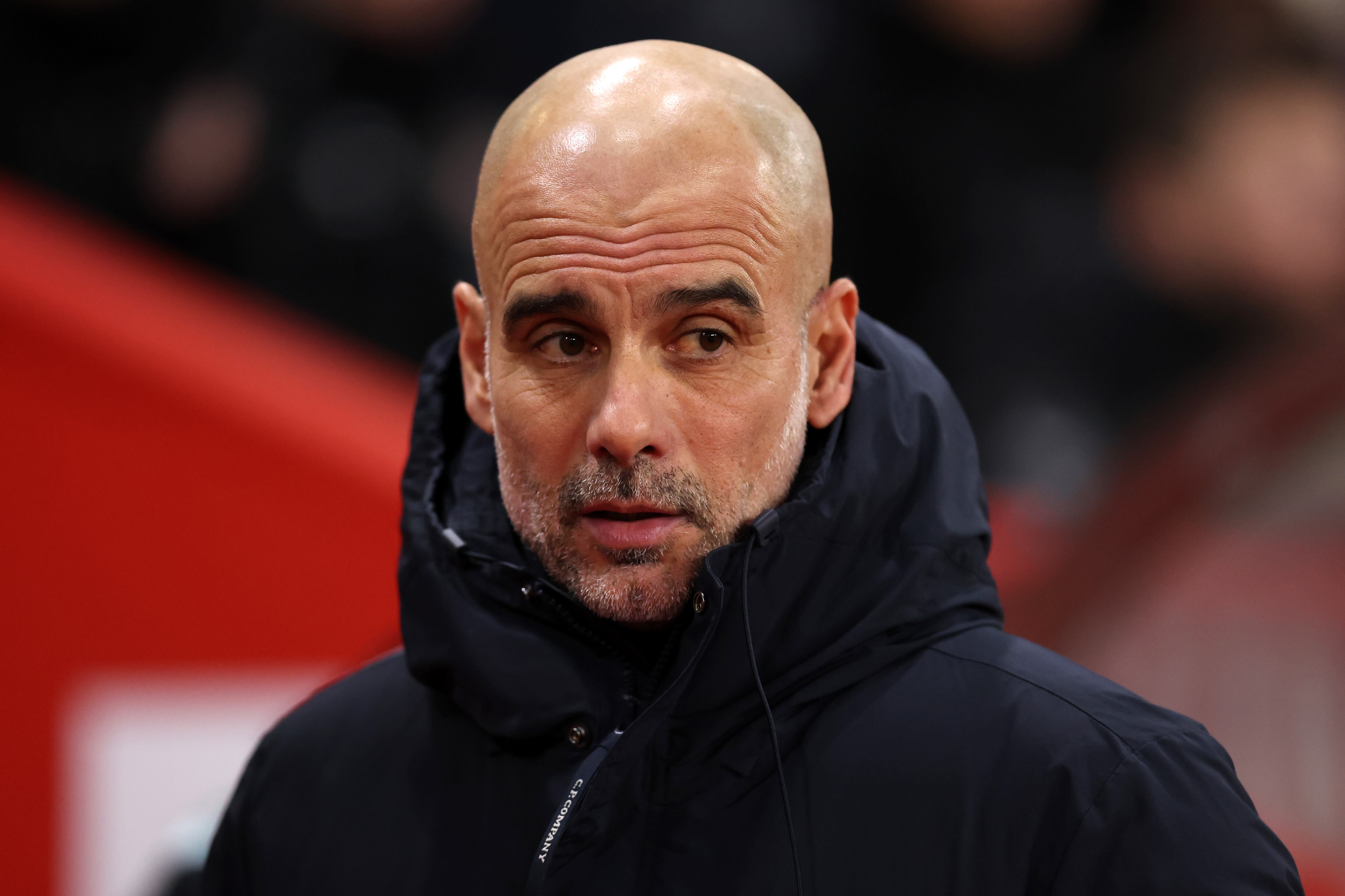 Pep Guardiola durante su partido contra el Sunderland