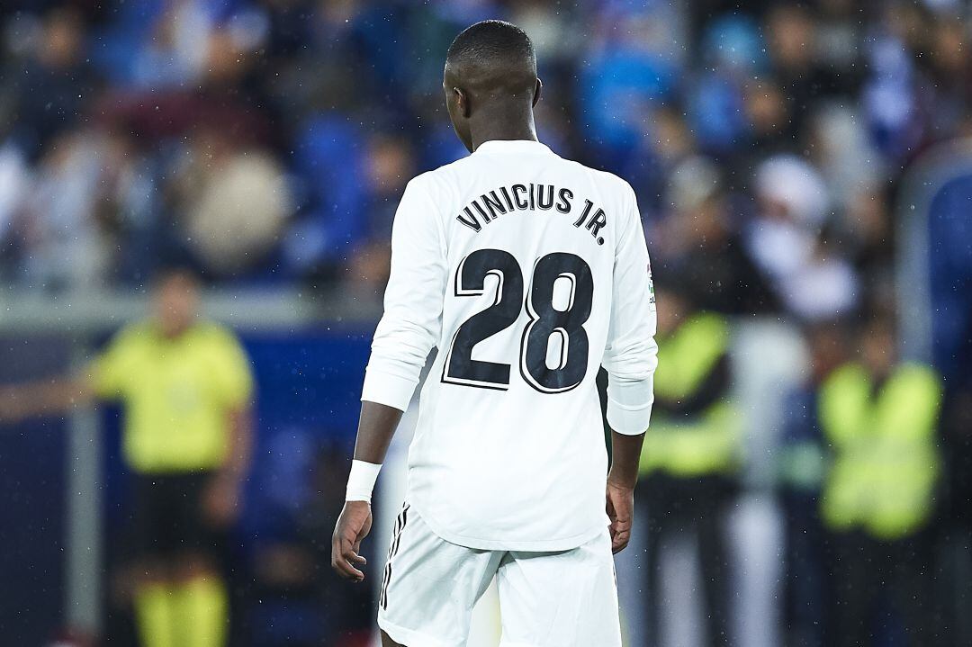 Vinicius Junior en un encuentro entre el Real Madrid y el Alavés.