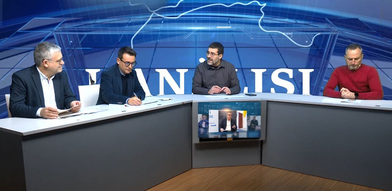 Josep Alandete, Nacho Arnau y Toni Abad durante el debate de L'Anàlisi sobre Beniopa.