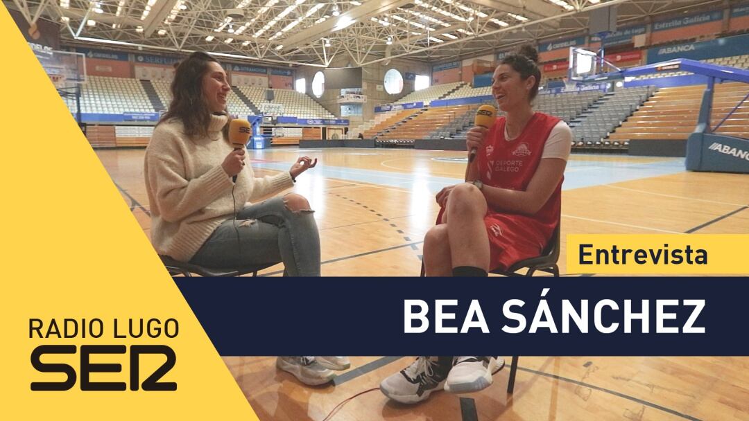 Sara Meijide y Bea Sánchez en un fotograma de la entrevista realizada en el Pazo dos Deportes de Lugo