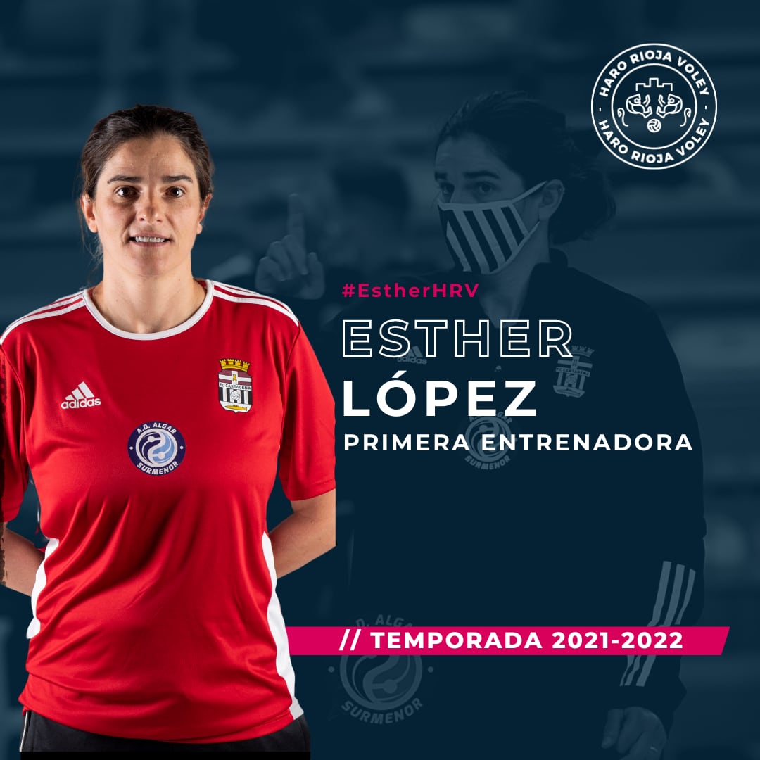 Esther López lleva cinco temporadas dirigiendo al Haro Rioja Voley.