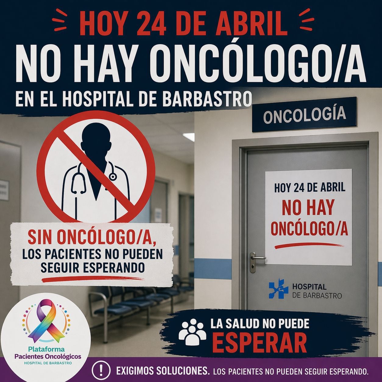 Cartel Plataforma de Pacientes Oncológicos del Hospital de Barbastro