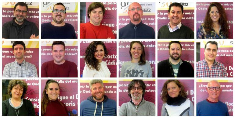 Los 18 concursantes del Doctorado Honoris Cádiz 2018