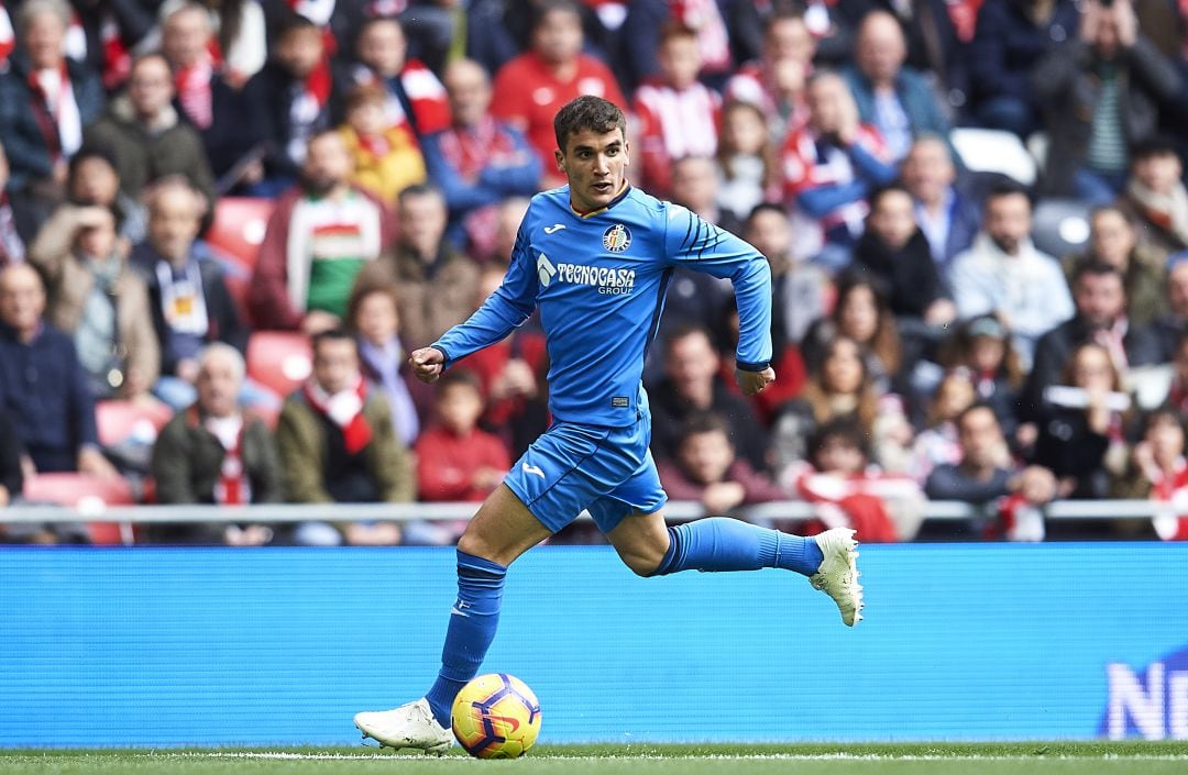 Mauro Arambarri durante el partido entre el Athletic Club y el Getafe CF en San Mames.