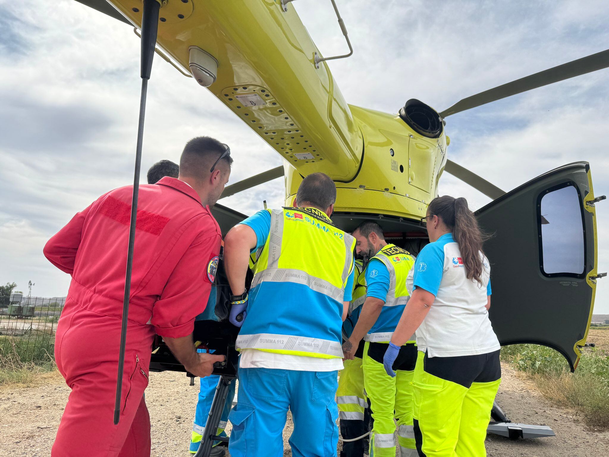 El herido ha sido trasladado en helicóptero