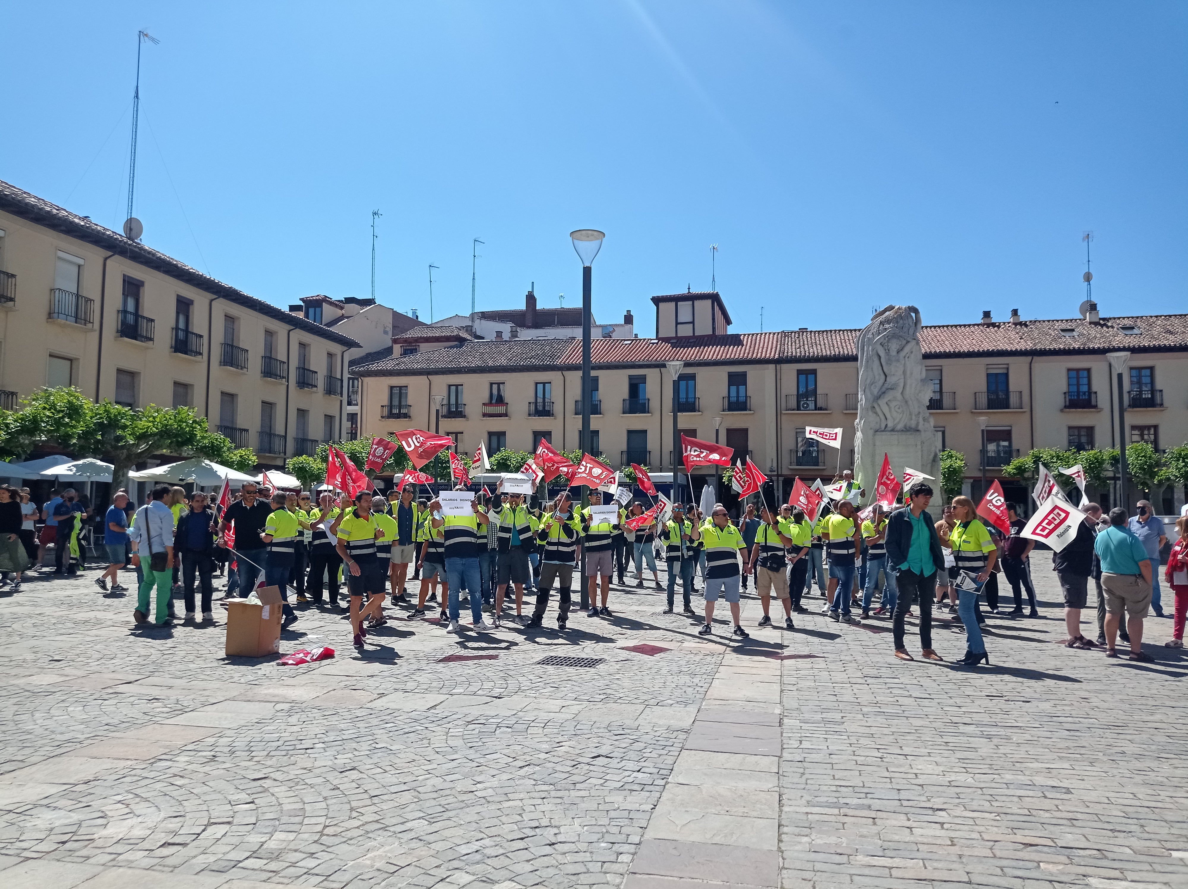 Movilización de los trabajadores de Aquona en Palencia