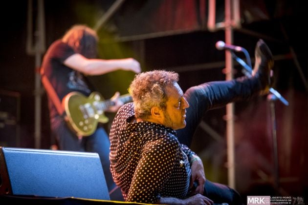 Carlos Tarque durante su actuación en Montgorock