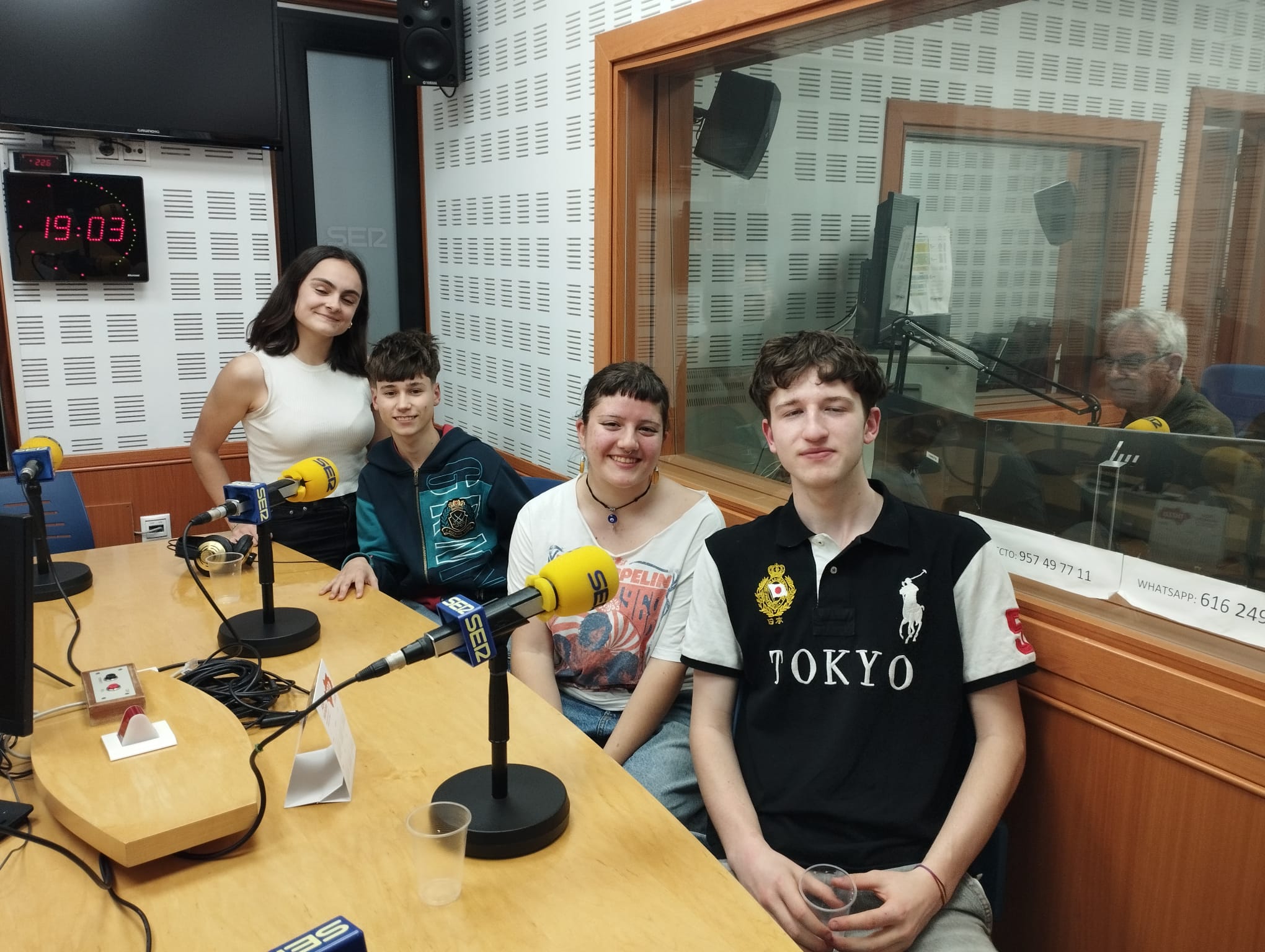 Lucía, Gael, Olivia y Marcos, en Radio Córdoba.