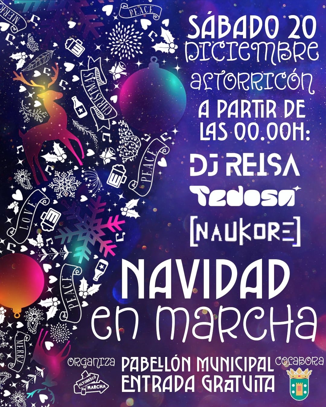 Cartel Altorricón "Navidad en marcha" 2025