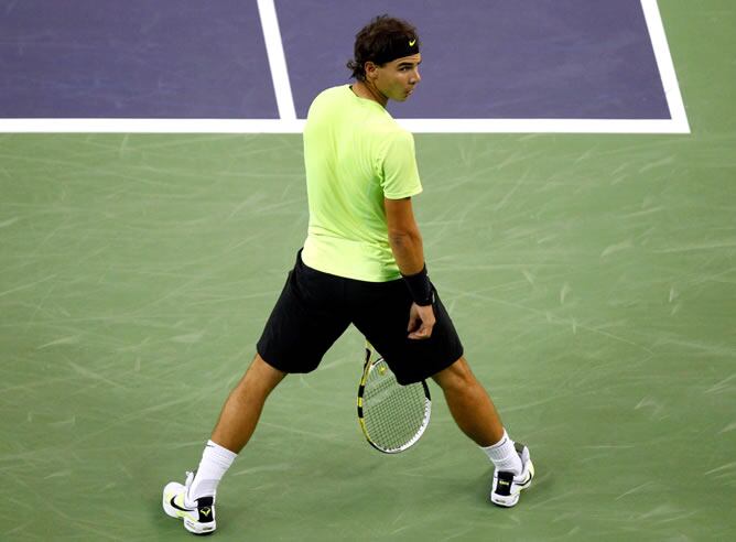 Nadal, durante su partido ante Melzer