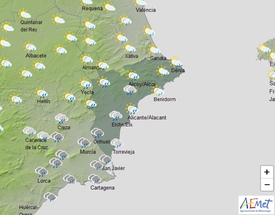 Previsión de la AEMET para el domingo 11 de octubre