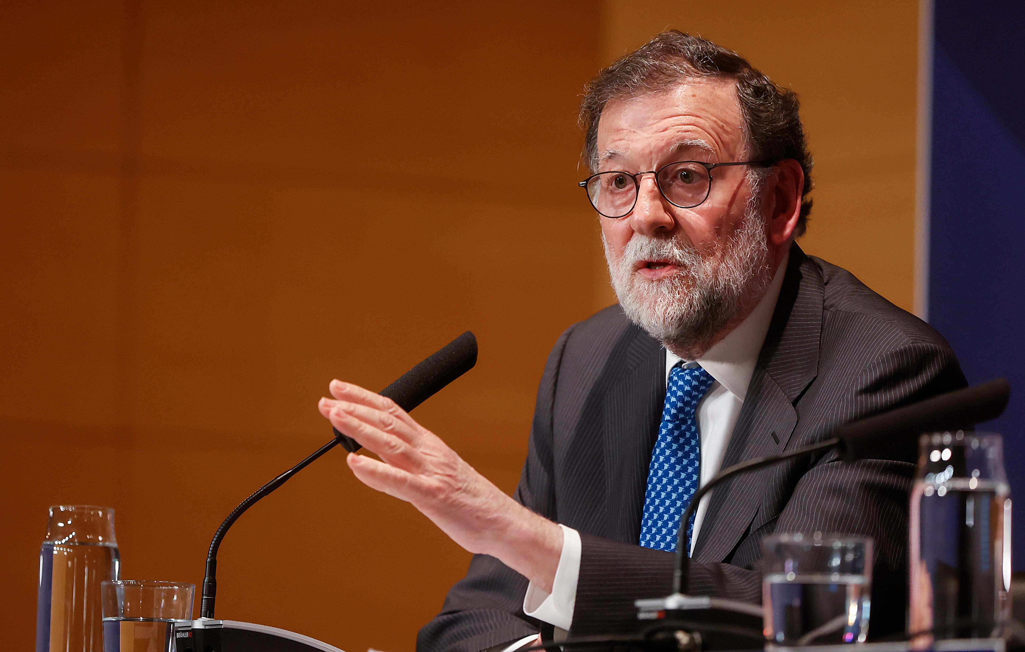 Mariano Rajoy en una conferencia sobre memoria y transición en Valencia el pasado 8 de mayo. Foto: