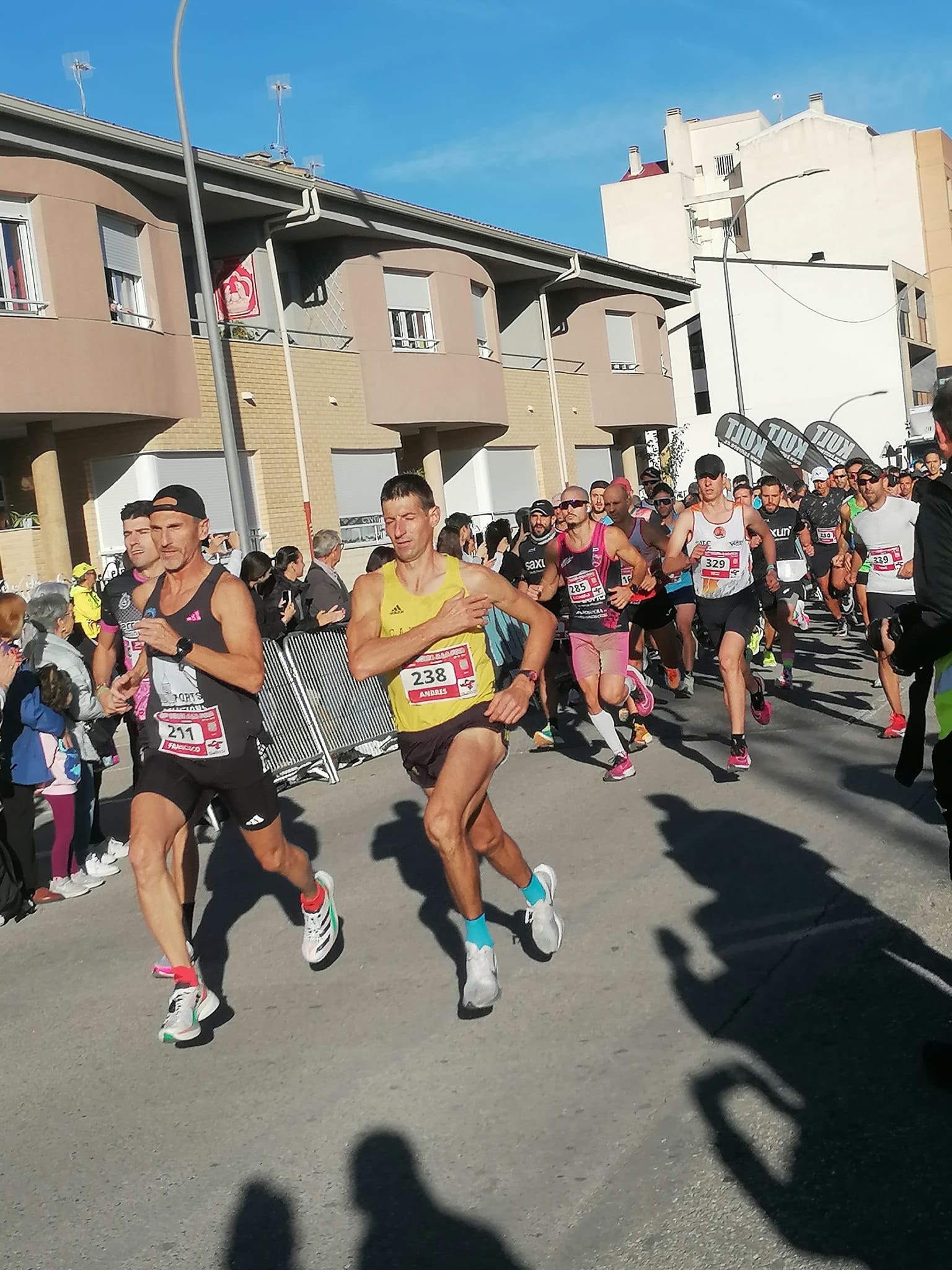 Andrés Micó, durante la carrera