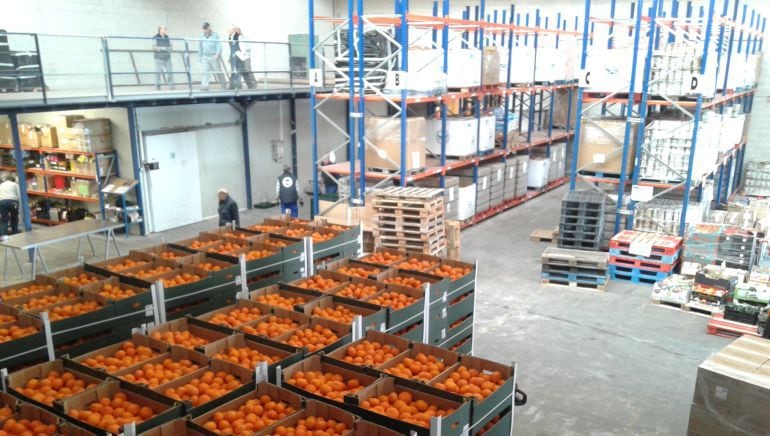 Vista de las instalaciones del Banco de Alimentos en el polígono Plazaola de Berrioplano