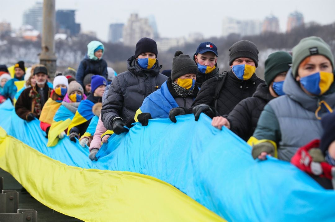 Celebración del Día de Ucrania en Kiev.