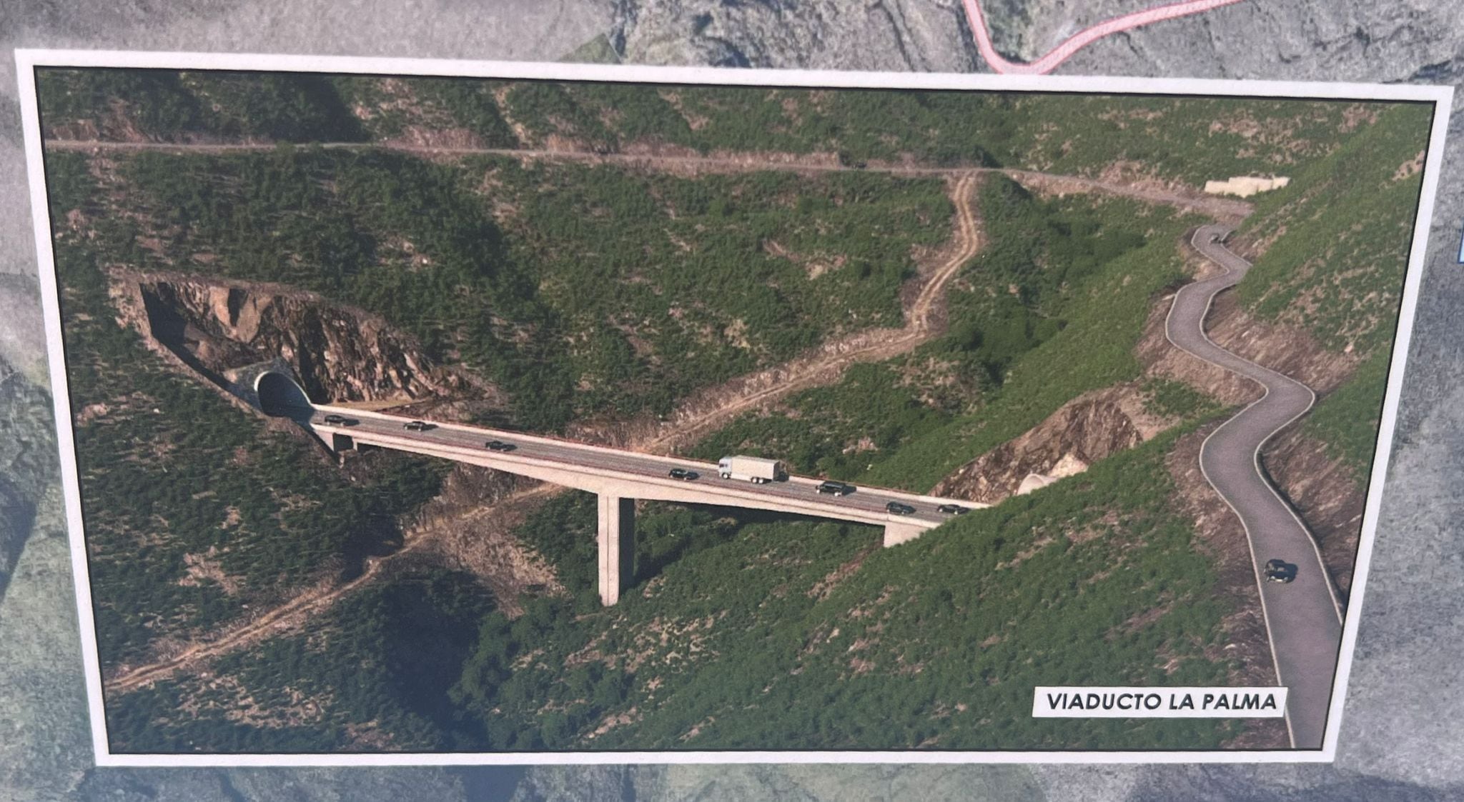 Así será el viaducto de La Palma, que formará parte de la nueva carretera Agaete-La Aldea
