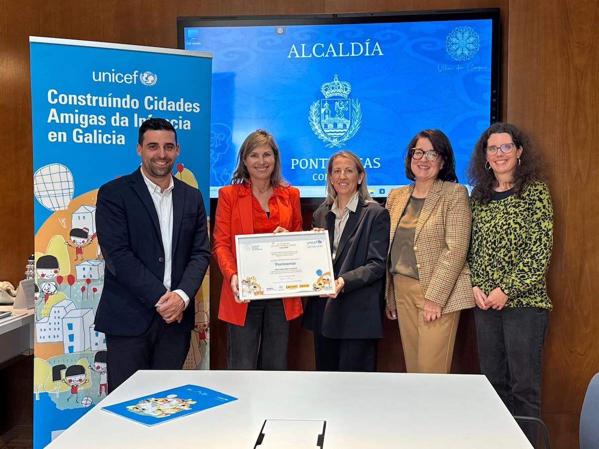 UNICEF Comité Español reconoce a Ponteareas como Ciudad Amiga de la Infancia para el período 2026-2029