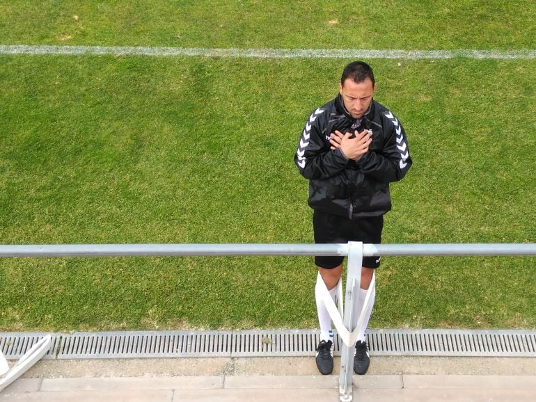 MIgue durante un entrenamiento