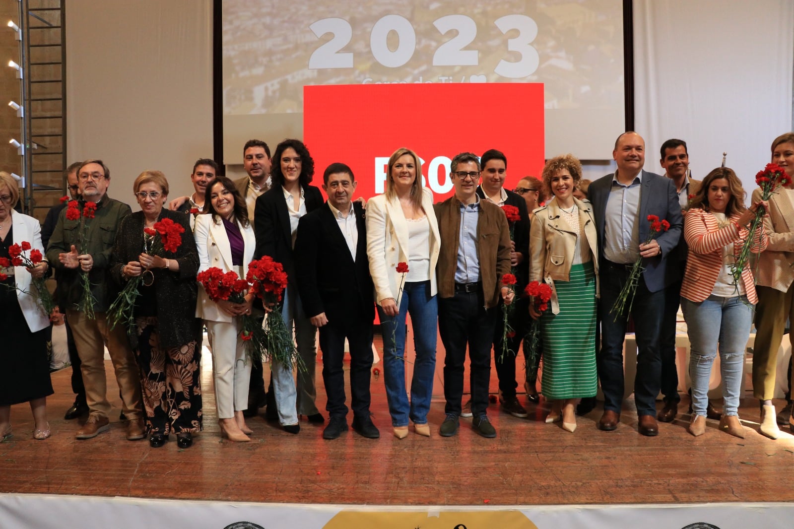 Presentación de la candidatura del PSOE de Baeza, con la presencia del ministro de la Presidencia, Félix Bolaños