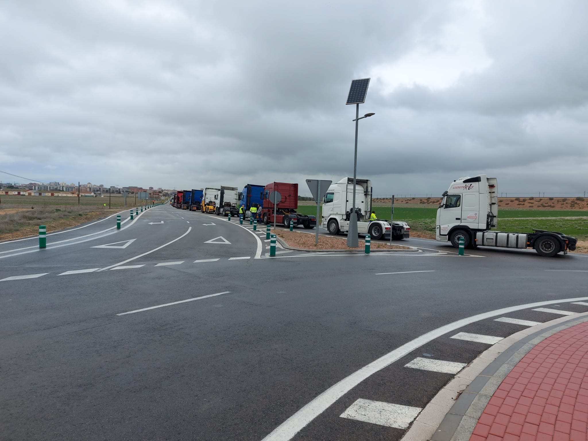 La caravana de camiones a su paso por Albacete