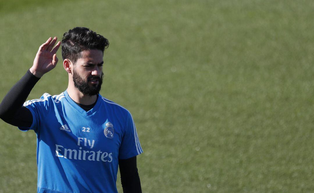 Isco, durante un entrenamiento