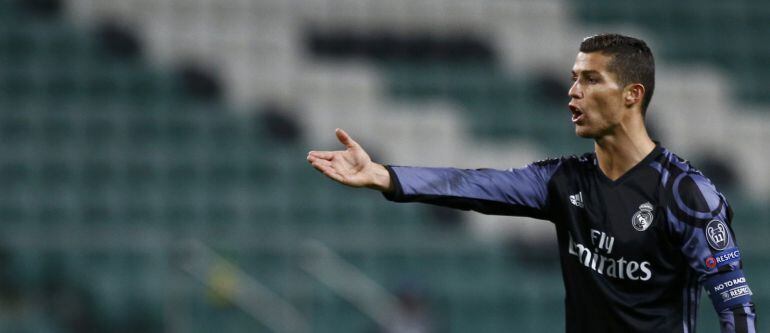 Cristiano Ronaldo, en el partido ante el Legia Varsovia.