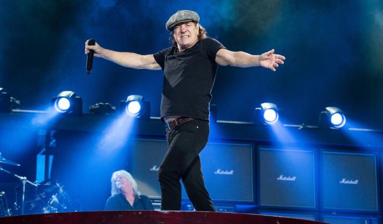 PARIS, FRANCE - MAY 23:  Brian Johnson from ACDC performs at Stade de France on May 23, 2015 in Paris, France.  (Photo by David Wolff - Patrick/Redferns via Getty Images)