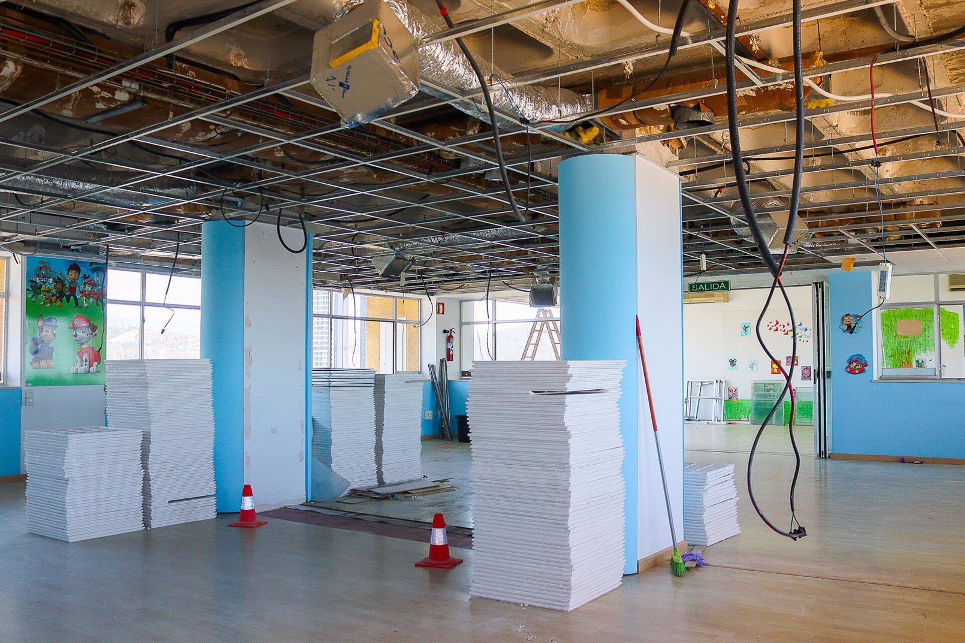 Obras en el hospital Materno Infantil de Málaga