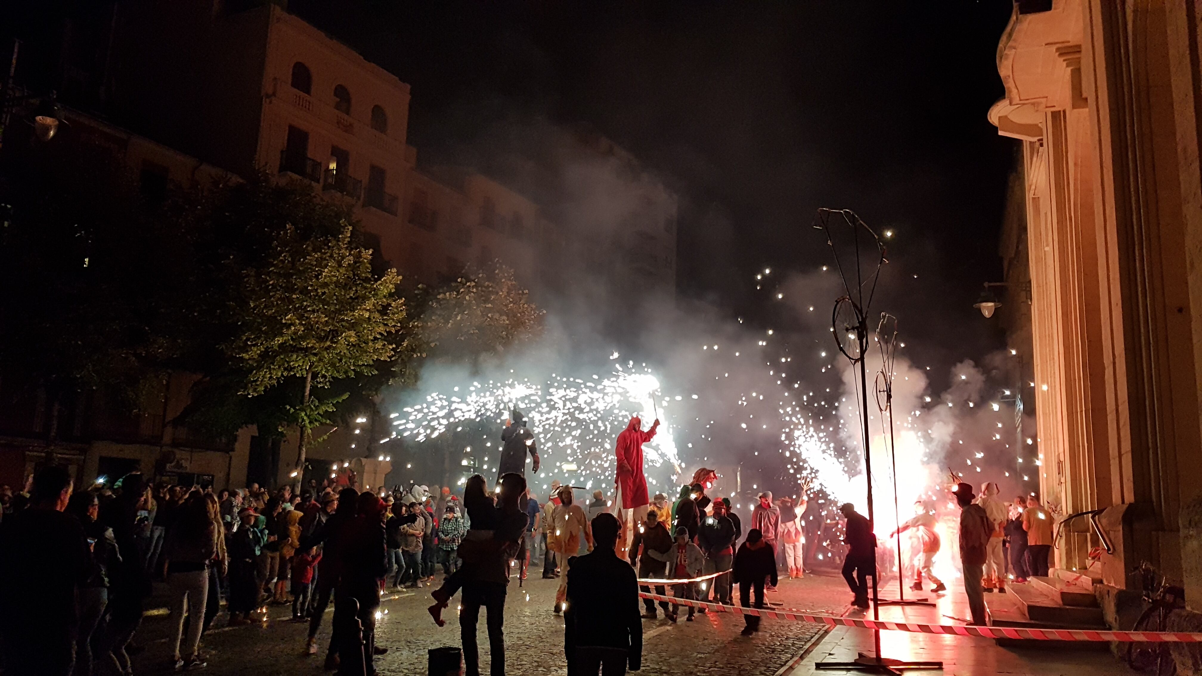 Imagen de archivo del correfoc del 6 de octubre de 2018