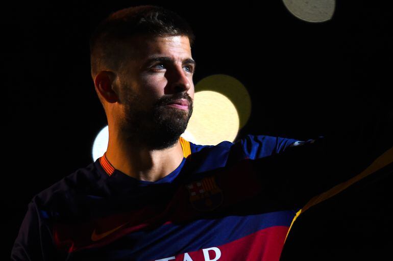 Piqué, en el Camp Nou