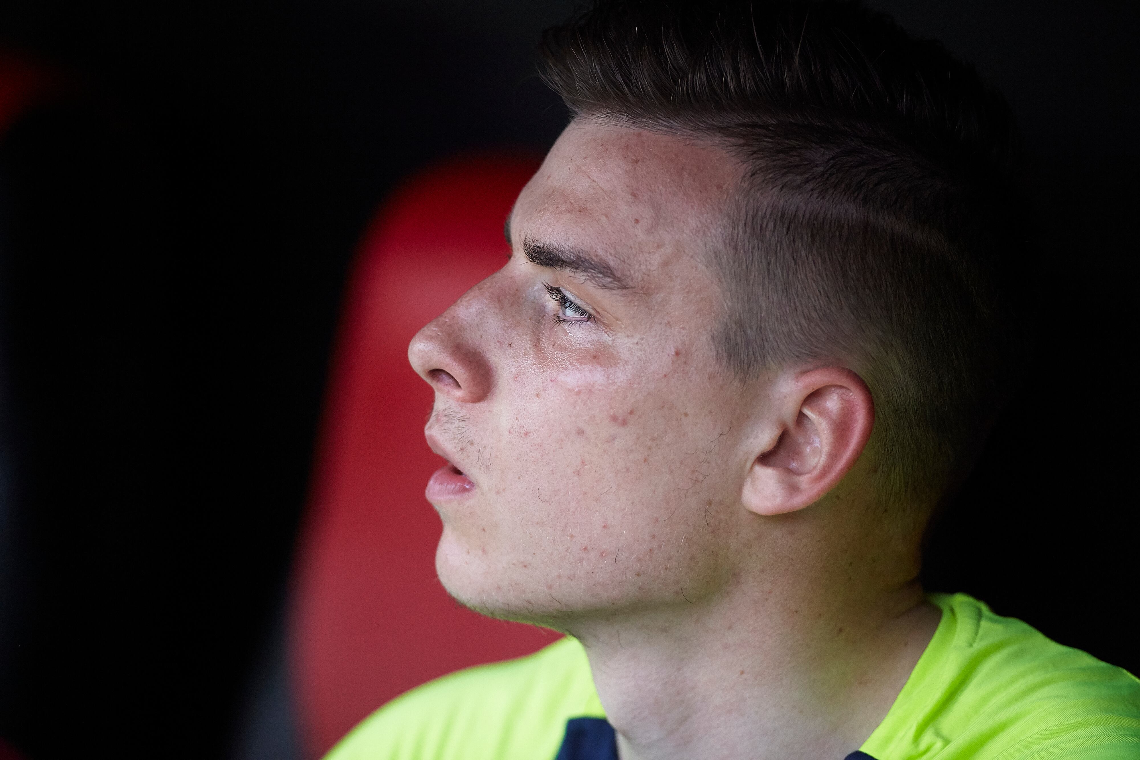 Lunin, durante su etapa en en Leganés, sigue desde el banquillo uno de los partidos del club pepinero. (Quality Sport Images/Getty Images)