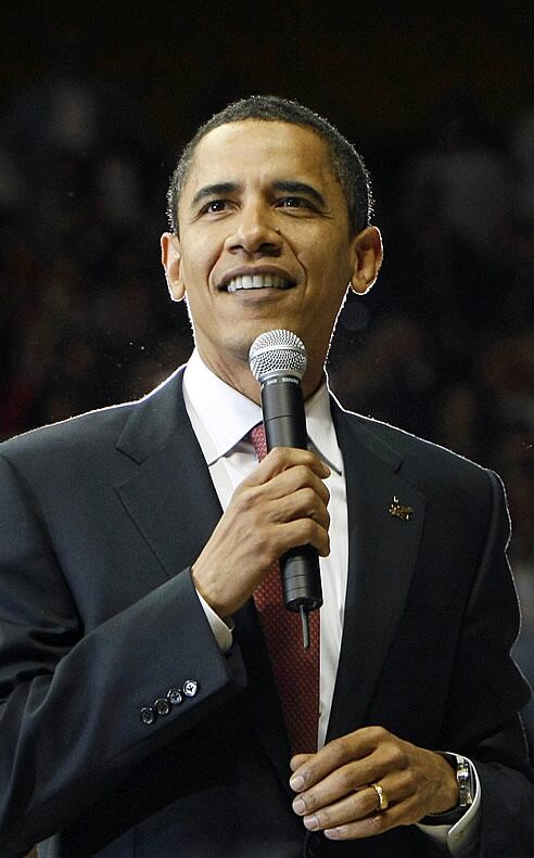 El líder demócrta Barck Obama en Wyoming