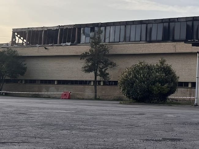 Las cocheras y el taller de Autobuses Urbanos de Burgos, arrasadas por un incendio esta madrugada