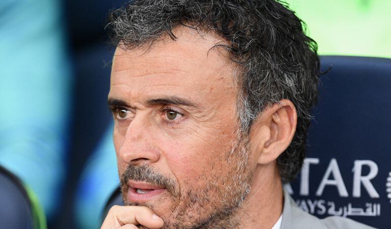 Luis Enrique, durante el partido ante el Eibar