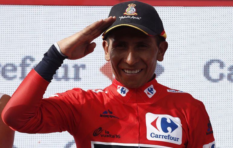 Nairo Quintana, en el podio