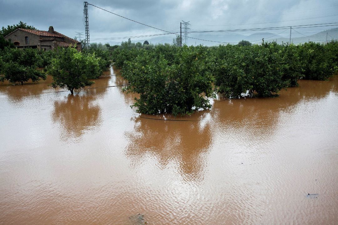 Imagen de archivo del temporal de lluvias en el Baix Maestrat (Castellón) durante los días 11 y 12 de noviembre de 2022.