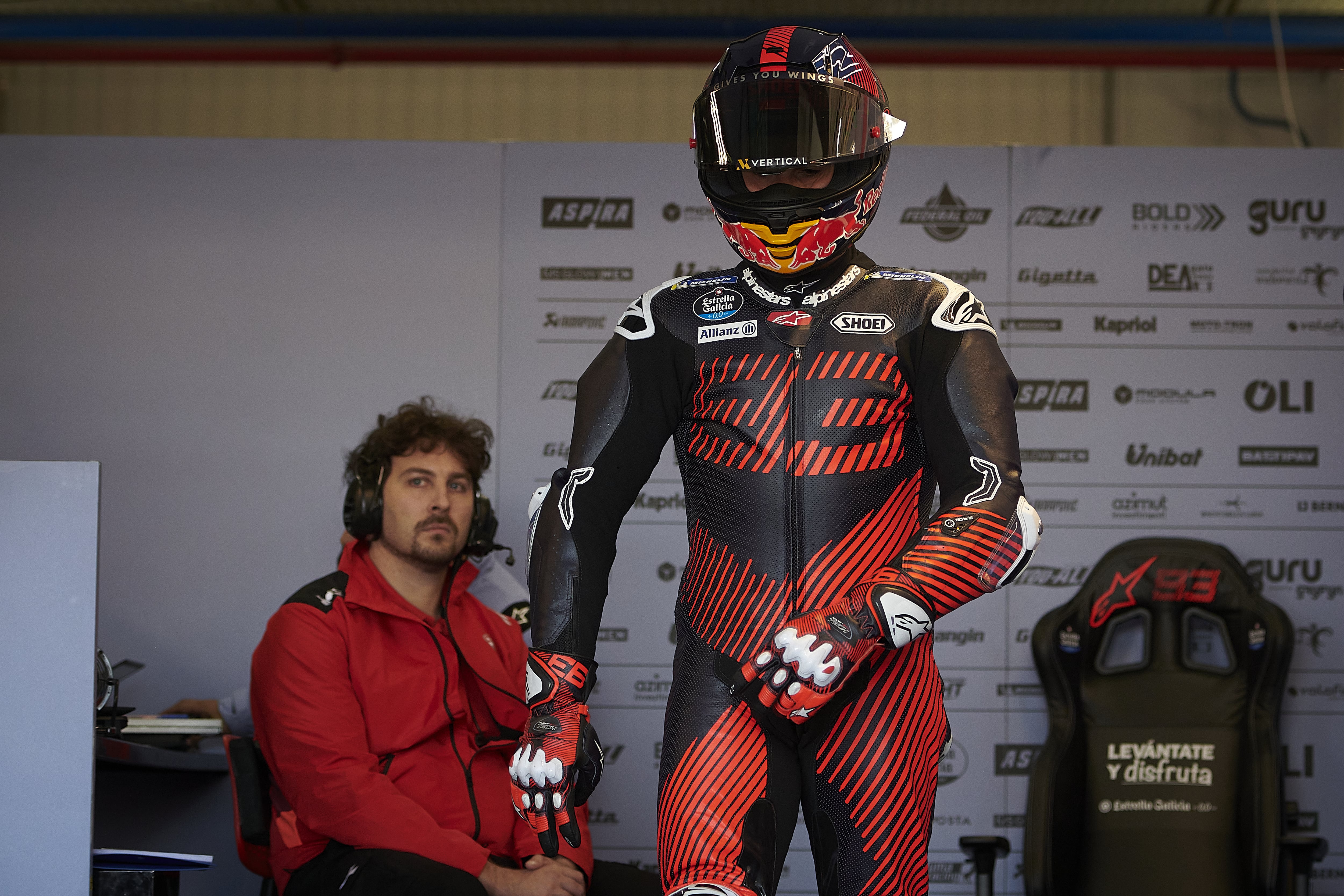 Marc Márquez, durante los test de final de temporada en Valencia