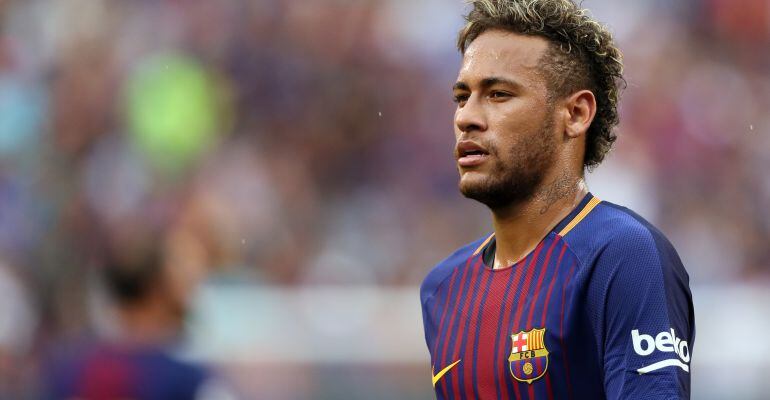 Neymar, durante la pretemporada con el Barcelona