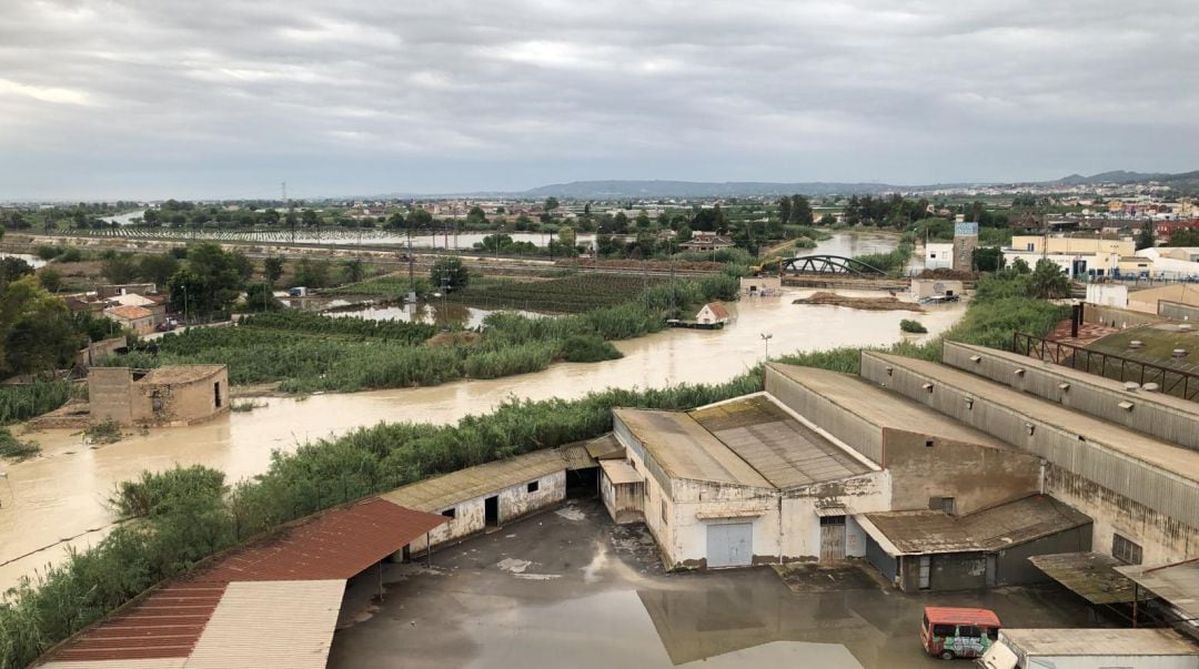 Orihuela inundada por las últimas lluvias