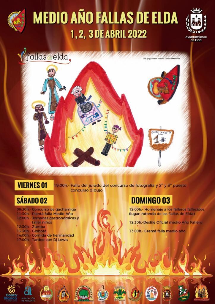Cartel de la celebración del Medio Año Fallero