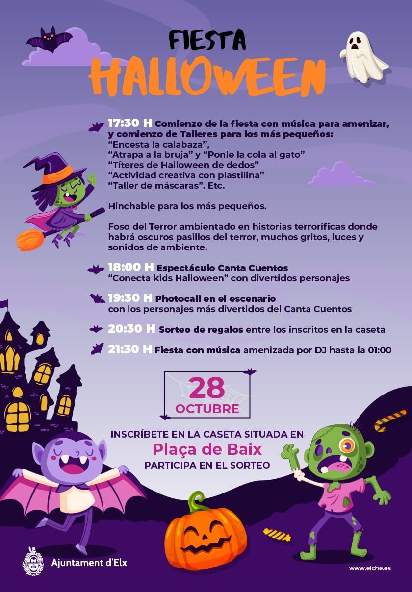 Cartel actividades Halloween en Elche